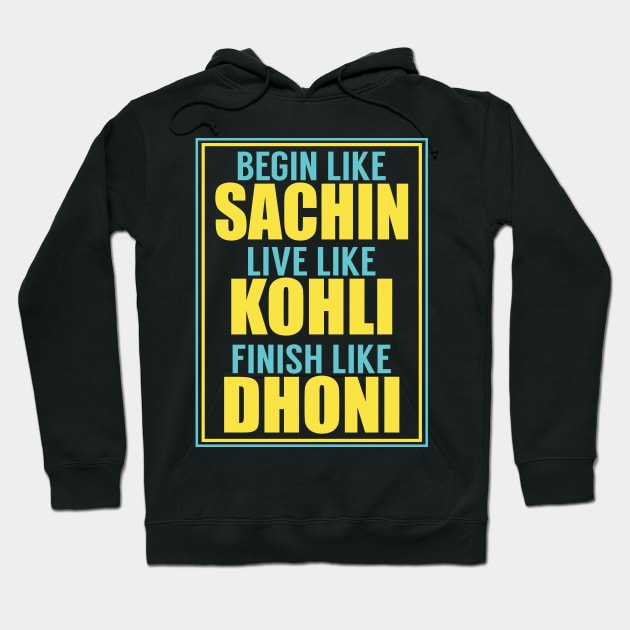 Indian Cricket Fan T-Shirt Hoodie by SiGo